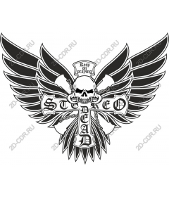  Keep praying Skull Wings