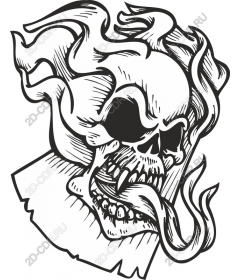  Flaming Skull