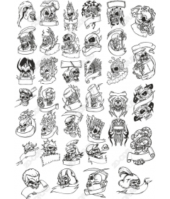 Set of cliparts "Skull"