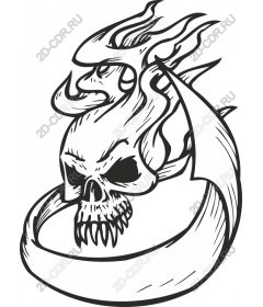  Flaming Skull