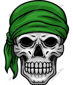 Green skull bandana