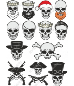 Skulls Collection: an unusual set of cliparts