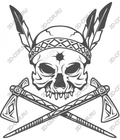 Tribal skull and axes