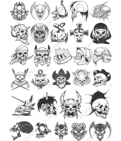 Skull Bundle - Коллекция Клипартов