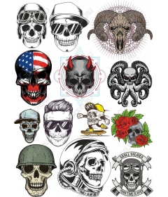 Set of cliparts "Skull"