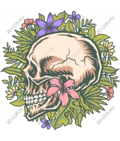  Floral skull