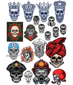 Skullcap Clipart Collection-Adgy Set