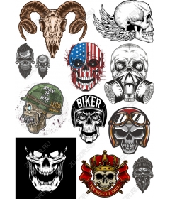 Bold Skull Bundle - Набор креативных клипартов