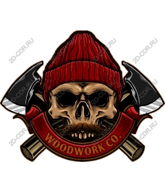 Woodwork Co. Skull and Axes