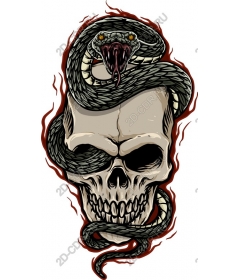 Sinister skull and snake
