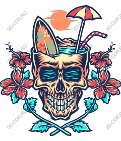  Tropical Skull Surf