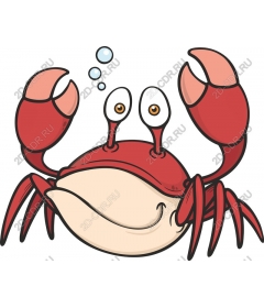 Funny cartoon crab