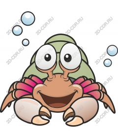 Playful cartoon crab