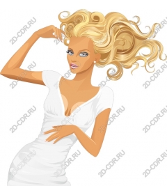  Elegant woman in a white dress