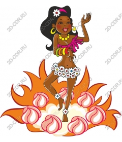 Live dancer with floral accents