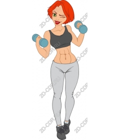  Energy workout for taut woman