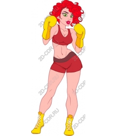  Ferocious female boxer