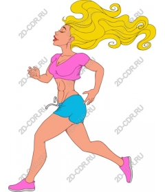  Energetic runner-woman