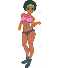 Dynamic fitness woman