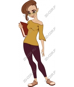  Confident young woman with a book