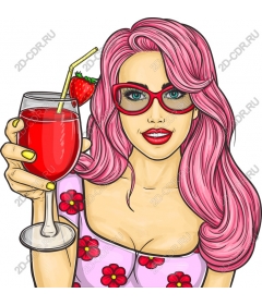 Cheerful Woman-Cocktail
