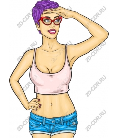  Gorgeous girl with purple hair