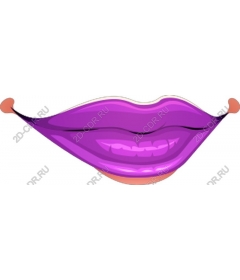  A playful purple lips