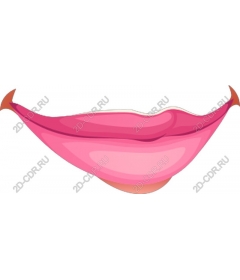  Bright pink lipstick