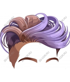  Fashion purple and brown hair