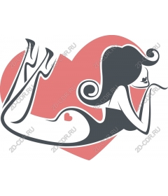 Playful pin-up heart