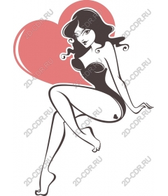  Charming girl style pin up