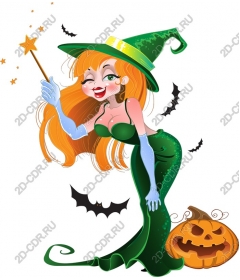  Charming witch at Halloween