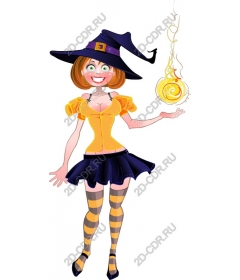  Charming playful witch