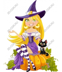  Charming witch at Halloween
