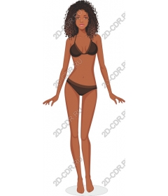  Confident woman in black bikini
