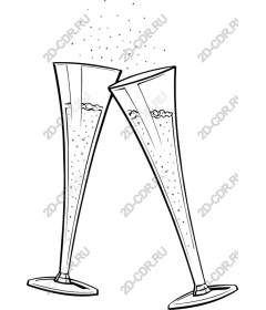  Clinking glasses with champagne