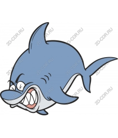  Fierce cartoon shark