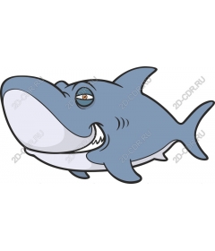 Friendly cartoon shark