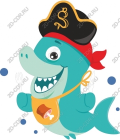 Playful pirate shark