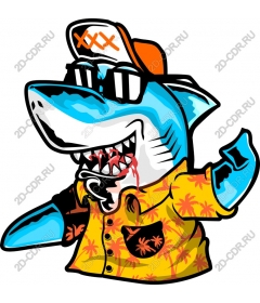  Vivid shark in the Hawaiian shirt