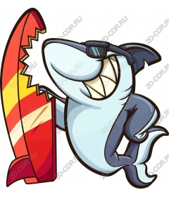 Playful surfing with sharks