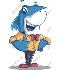 Funny character shark