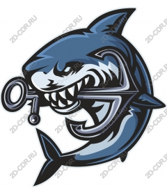  A ferocious shark with key