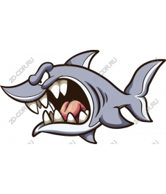  Fierce cartoon shark