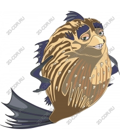 Whimsical animated fish