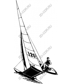  High-speed racing sailing boat