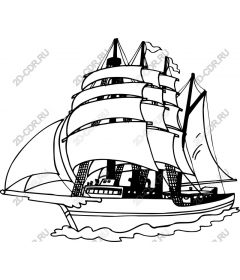 The majestic sailing ship