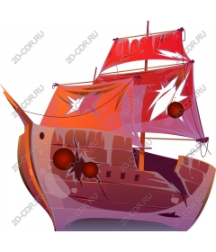  Bright pirate ship