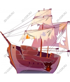 Tacky pirate ship