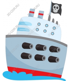 Whimsical pirate ship